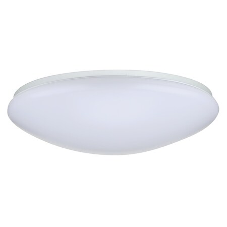 Nuvo 19 Inch Flush Mounted LED Fixture, CCT Selectable, Round, White Acrylic 62/1218